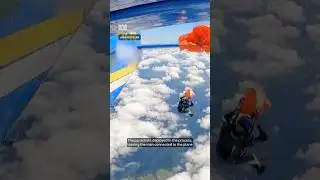 Skydiver gets parachute caught on plane | ABC NEWS