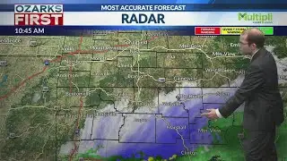 Snow and cold air both exit the Ozarks