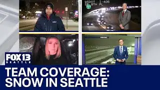Snow blankets Seattle area, causing school delays and slick roads