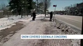 Snow-covered sidewalks prove challenging for elderly and disabled residents