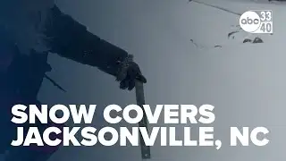 Snow covers Jacksonville, NC