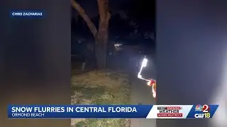 Snow flurries and wind chills drop in Central Florida