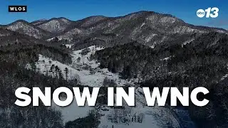 Snow in western North Carolina (Stunning drone footage)