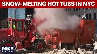 Snow-melting hot tubs in NYC