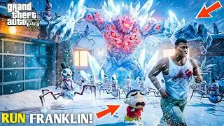 Snow Monster Attack 😱 Franklin Paripoyadu! | GTA 5