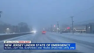 Snow piling up in New Jersey