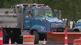 Snow plow driver test course at Minnesota State Fair