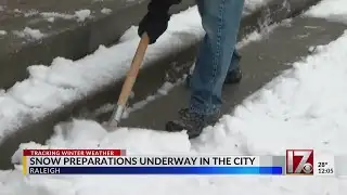 Snow preparations underway in Raleigh