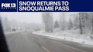 Snow returns to Snoqualmie Pass | FOX 13 Seattle