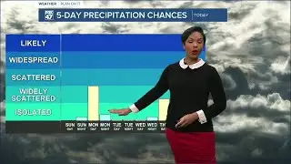 Snow showers to start the workweek then sunshine moves in