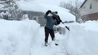 Snow too much for blower in Orchard Park, New York