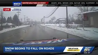 Snowfall begins across Greater Cincinnati, expected to bring more accumulation