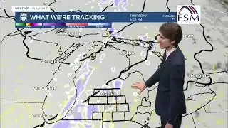 Snowfall ends our work week across Mid-Michigan with temperatures dropping into the weekend
