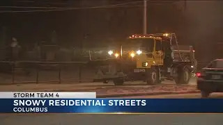 Snowy residential streets