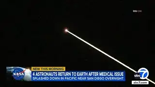 SoCal night sky lit up before astronauts splash down