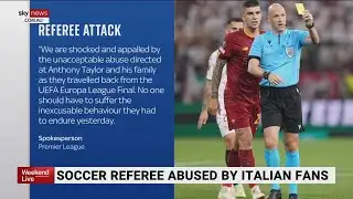 Soccer referee abused by Italian fans