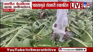 Solapur | बार्शीत केळीच्या बागा जमीनदोस्त, पावसामुळे शेतकरी हवालदिल