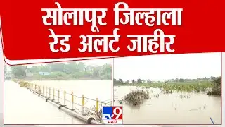Solapur Rain Update | सोलापूर जिल्हाला रेड अलर्ट जाहीर : tv9 Marathi