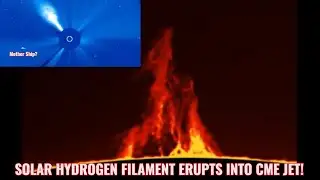 SOLAR HYDROGEN FILAMENT ERUPTS INTO CME JET!