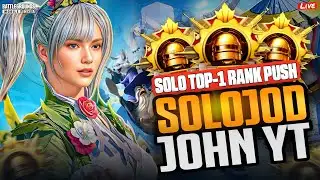 SOLO TOP 5 RANK PUSH | SOLO CONQUEROR RANK PUSH LIVE #madan #johnyt #bgmi #botsquad