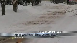 Some Residential Roads Still Snow Covered & Slippery