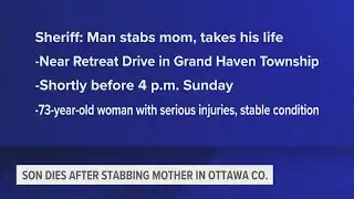 Son dies after stabbing mother in Ottawa County