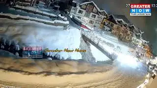 Sonamarg Avalanche Caught on Camera in Sonamarg, Terrifying Moments Recorded.