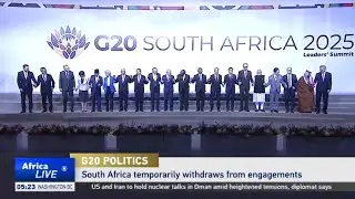 South Africa temporarily withdraws from G20 engagements