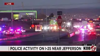 Southbound Interstate 25 closed in Albuquerque due to 