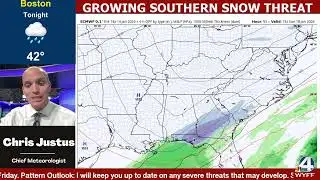 Southern Snow Chances Rise