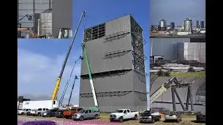 SpaceX Boca Chica - VAB nears completion - New Stands Delivered