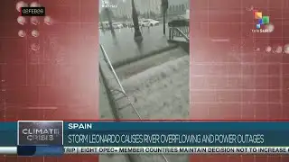 Spain: Storm Leonardo causes river overflowing and power outages