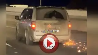 Sparks fly on bridge