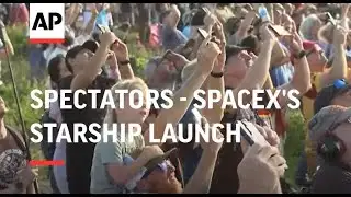 Spectators watch SpaceX