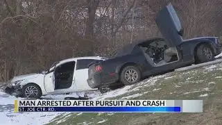 Speeding driver in custody after chase ends in crash