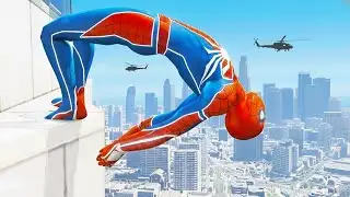 SPIDERMAN CRAZY JUMPS/FALLS #64 (GTA 5 Spider-Man)