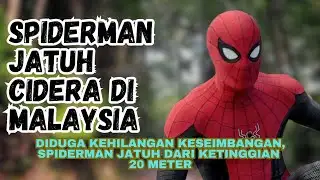 Spiderman falls from the Kuala Lumpur wall and sustains injuries