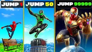 SPIDERMAN Upgrades with Every Jump in GTA-5