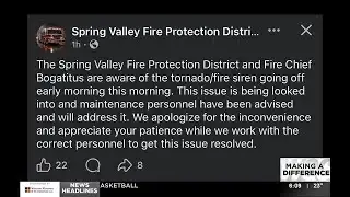Spring Valley fire and tornado siren goes off