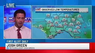 Springtime temperatures with a few showers on Friday