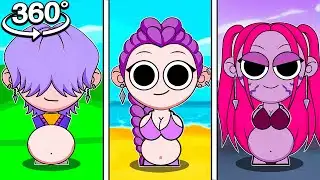 SPRUNKI PREGNANT HUNTRIX React In 360! | Kpop Demons Hunters