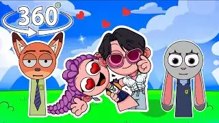 SPRUNKI ZOOTOPIA JUDDY & NICK React In 360! | Kpop Demons Hunters