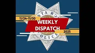 SRPD Weekly Dispatch 11/24-11/30