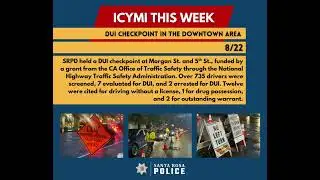 SRPD Weekly Dispatch 8/18-8/25