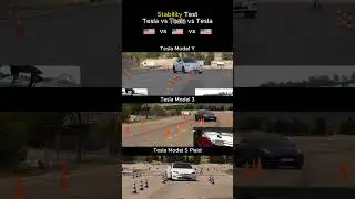 Stability Test : Tesla Model Y vs Model S vs Model 3 !!!