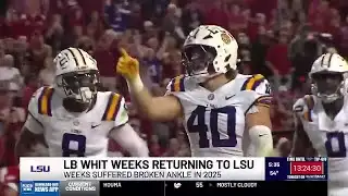 Star LSU LB Whit Weeks announces return for 4th season