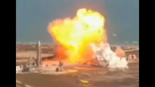 Starship SN9 Belly Flop & Explosion 4K60