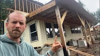STARTING OVER - building a massive SHIPPING CONTAINER HOUSE off the grid