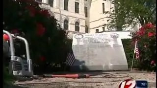 State House war monument vandalized on Memorial Day