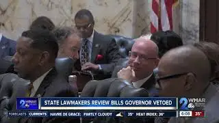 State lawmakers review bills Governor Hogan vetoed
